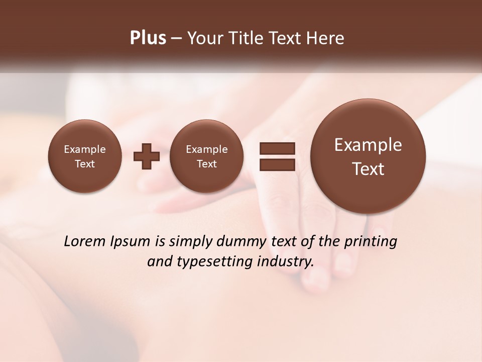 A Woman Getting A Back Massage With Her Hands On The Back PowerPoint Template