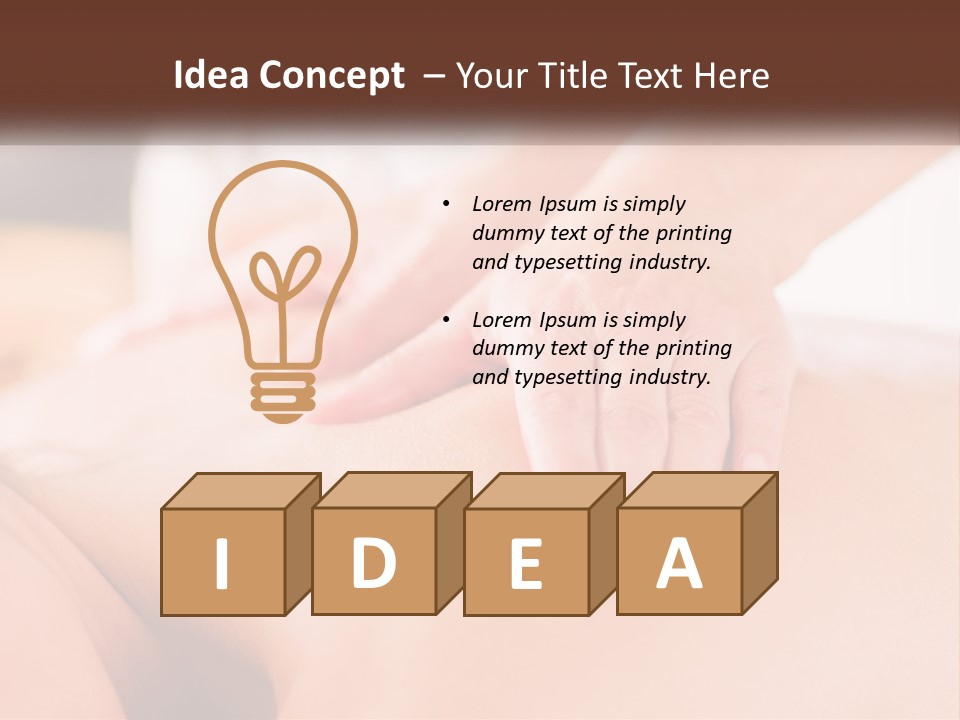 A Woman Getting A Back Massage With Her Hands On The Back PowerPoint Template