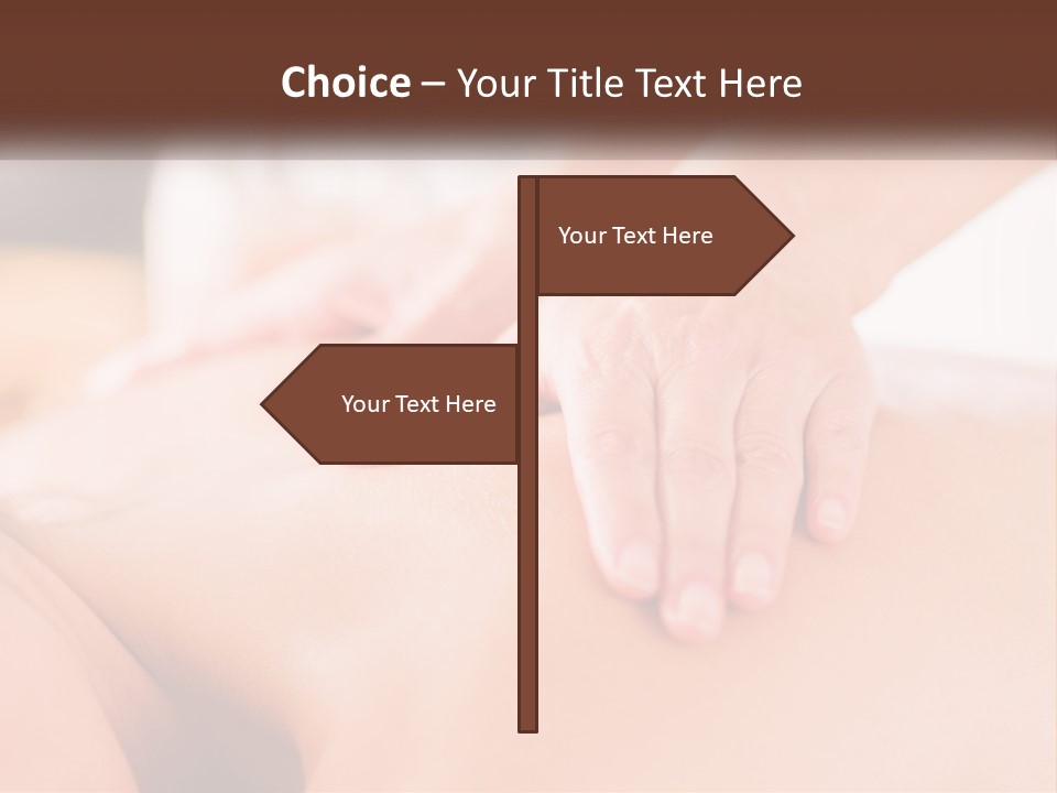 A Woman Getting A Back Massage With Her Hands On The Back PowerPoint Template