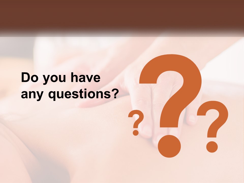 A Woman Getting A Back Massage With Her Hands On The Back PowerPoint Template