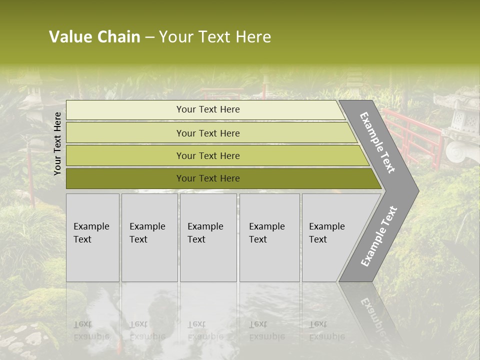 A Pond With A Bridge In The Middle Of It PowerPoint Template