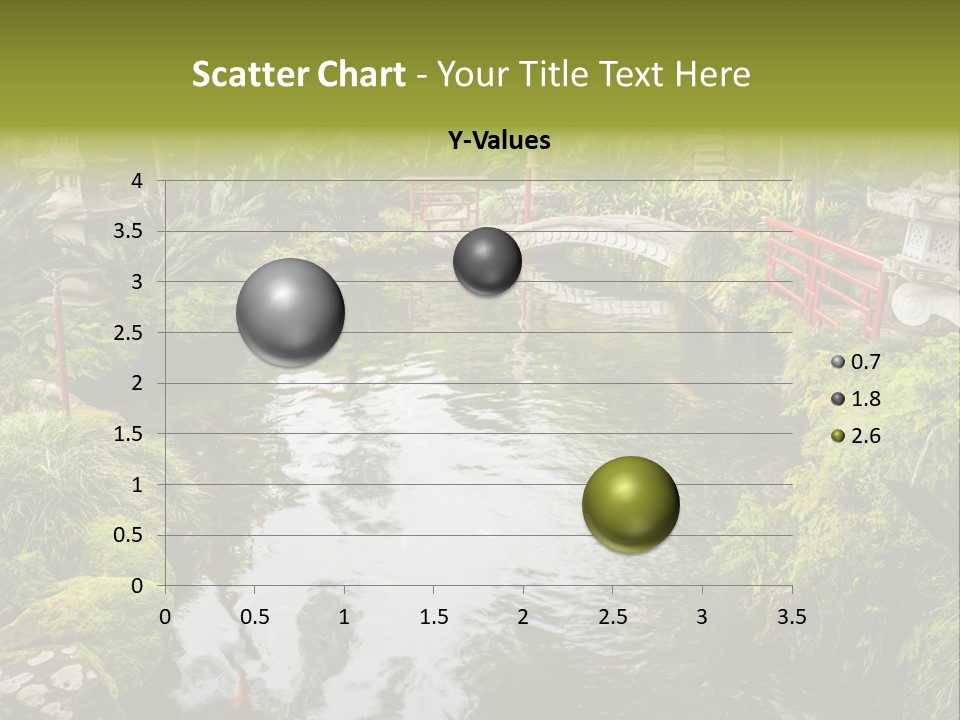 A Pond With A Bridge In The Middle Of It PowerPoint Template