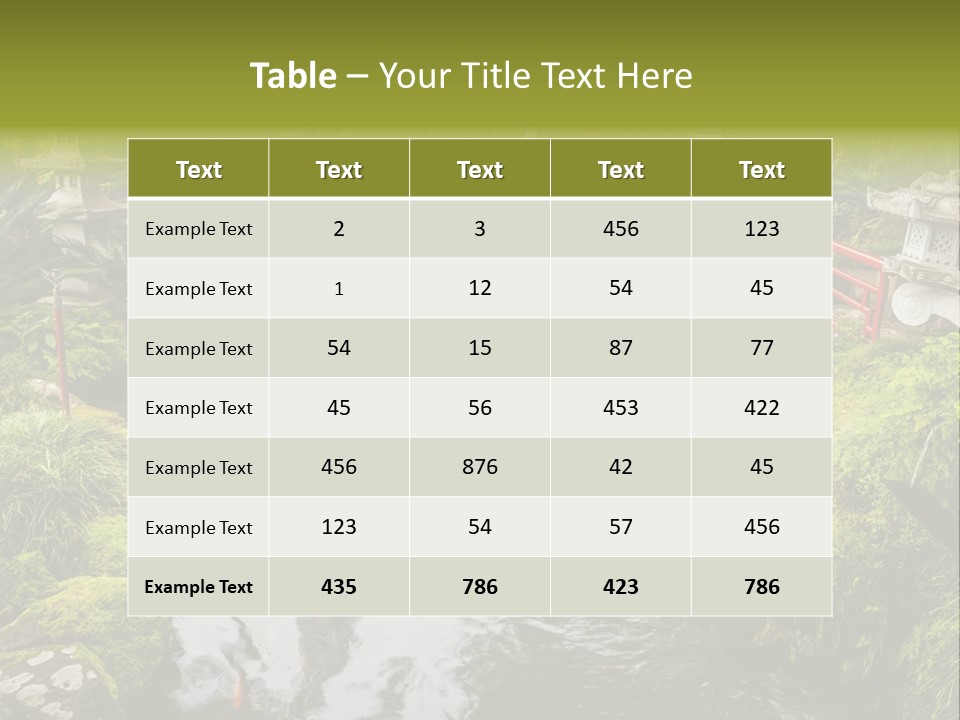 A Pond With A Bridge In The Middle Of It PowerPoint Template