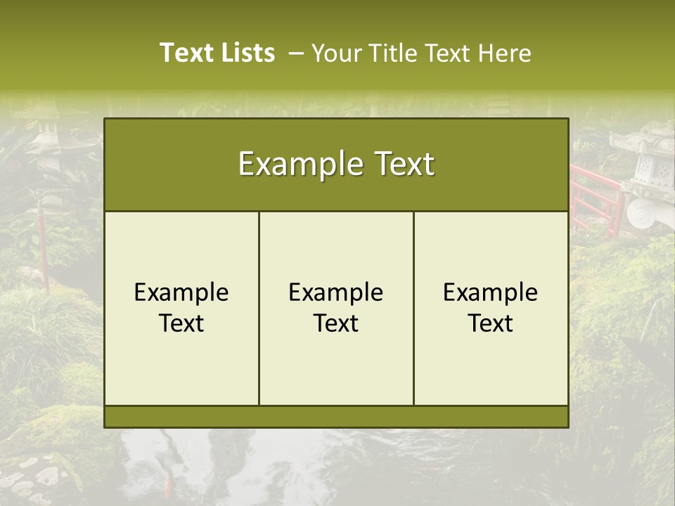 A Pond With A Bridge In The Middle Of It PowerPoint Template