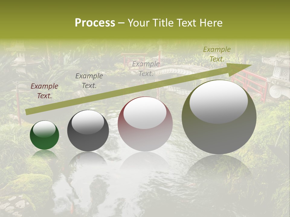 A Pond With A Bridge In The Middle Of It PowerPoint Template