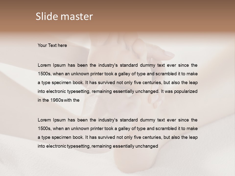 A Person Laying On A Bed With Their Feet Up PowerPoint Template