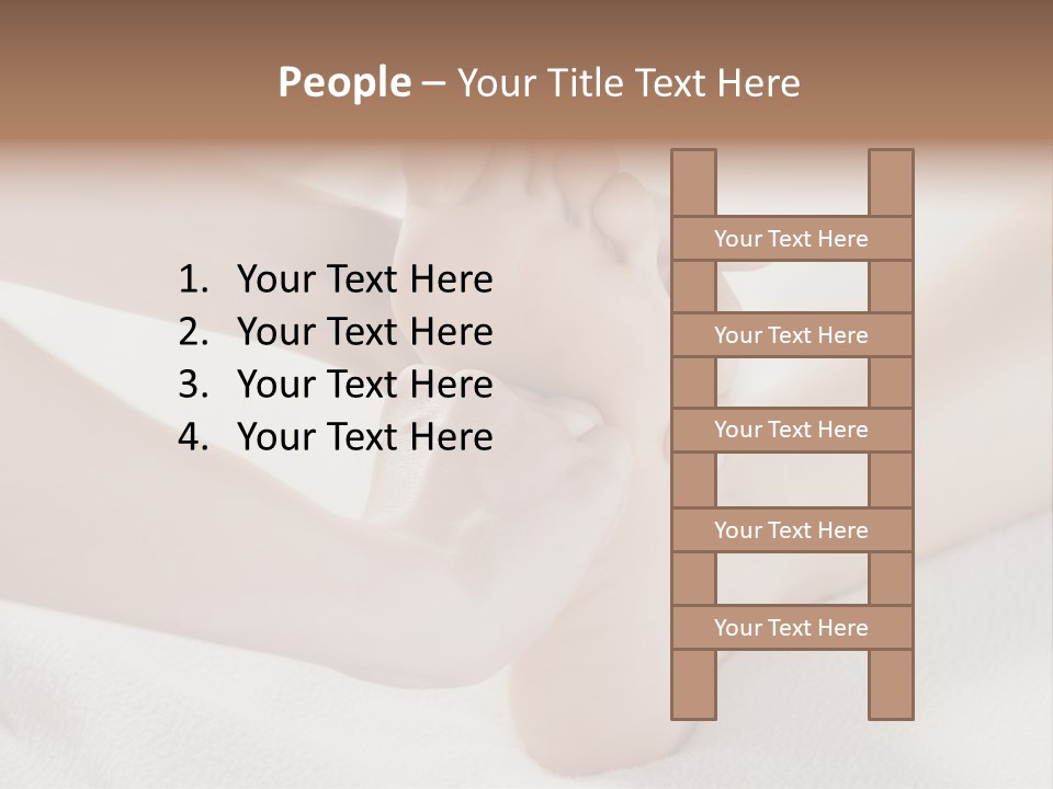 A Person Laying On A Bed With Their Feet Up PowerPoint Template