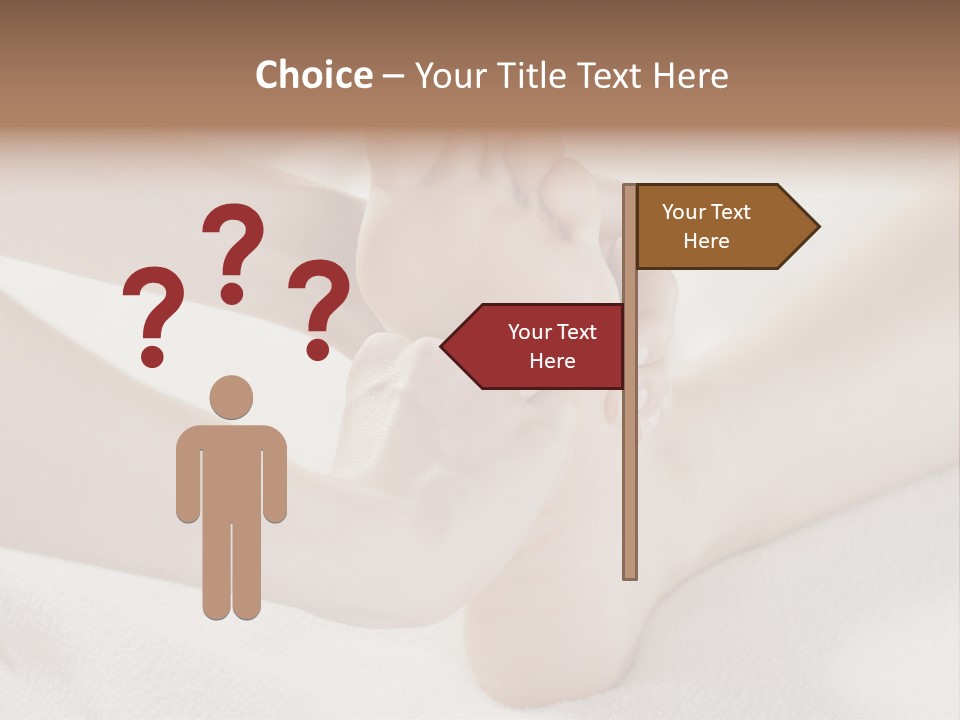 A Person Laying On A Bed With Their Feet Up PowerPoint Template