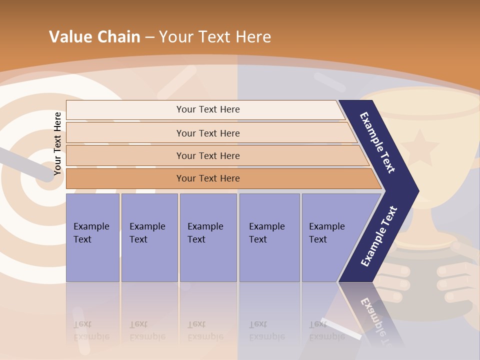 A Person Holding A Trophy In Front Of A Target PowerPoint Template