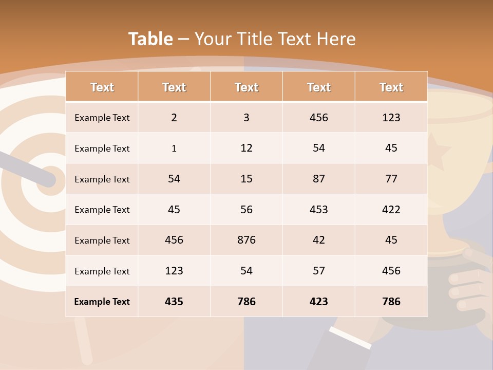 A Person Holding A Trophy In Front Of A Target PowerPoint Template