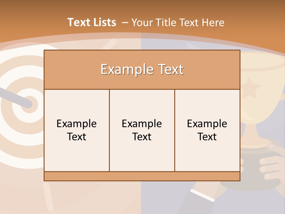 A Person Holding A Trophy In Front Of A Target PowerPoint Template