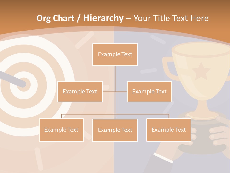 A Person Holding A Trophy In Front Of A Target PowerPoint Template