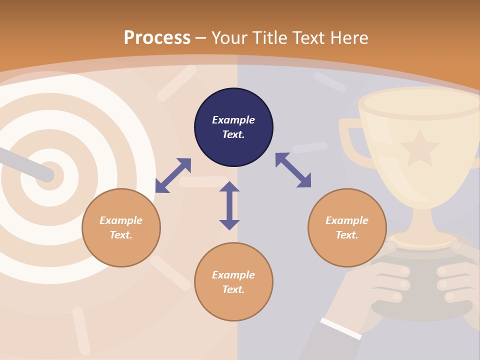 A Person Holding A Trophy In Front Of A Target PowerPoint Template