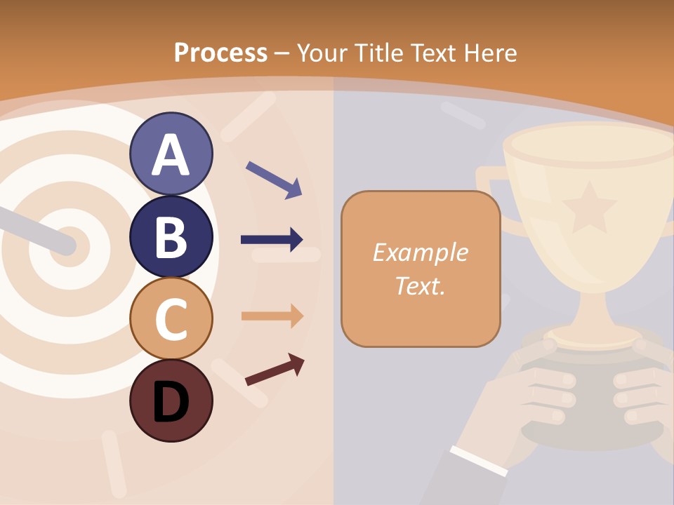 A Person Holding A Trophy In Front Of A Target PowerPoint Template