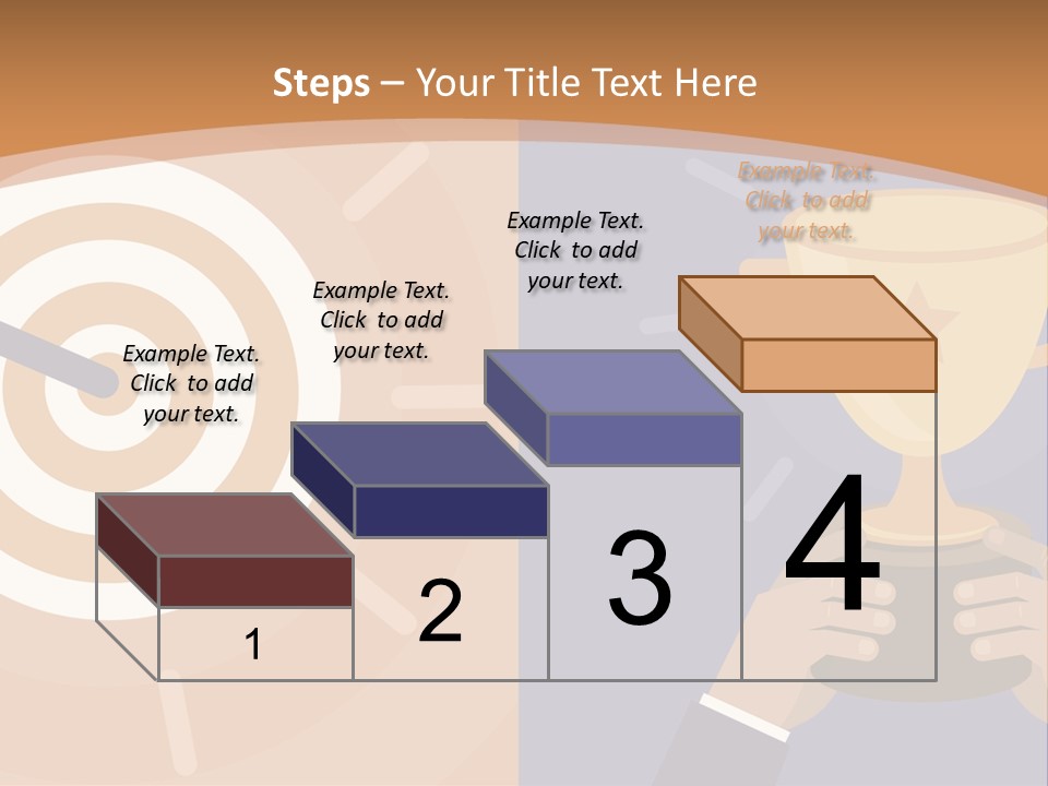 A Person Holding A Trophy In Front Of A Target PowerPoint Template