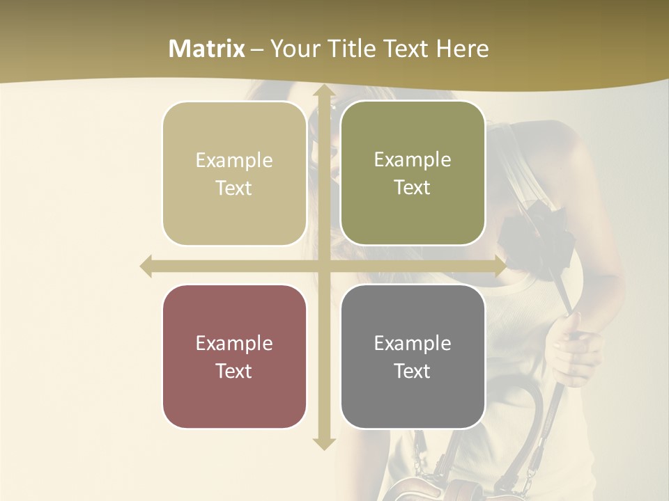 A Beautiful Woman Holding A Brown Purse Powerpoint Template PowerPoint Template