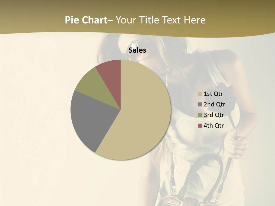 A Beautiful Woman Holding A Brown Purse Powerpoint Template PowerPoint Template