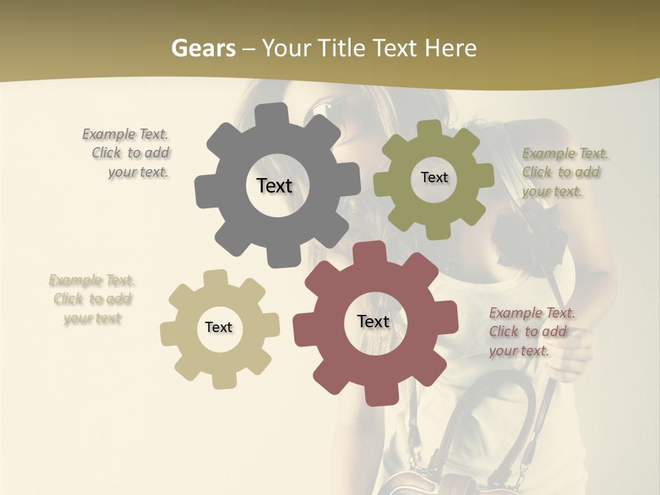 A Beautiful Woman Holding A Brown Purse Powerpoint Template PowerPoint Template