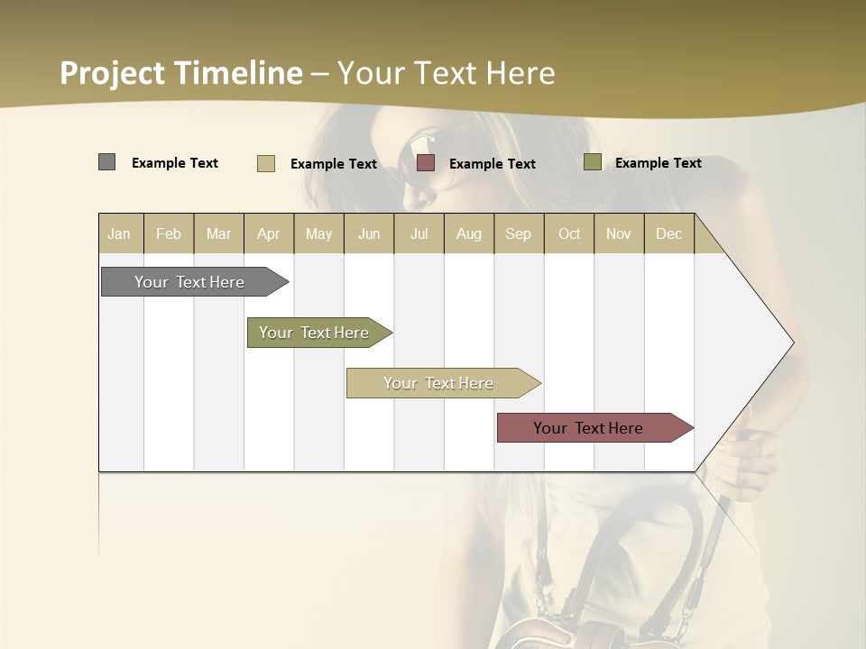 A Beautiful Woman Holding A Brown Purse Powerpoint Template PowerPoint Template