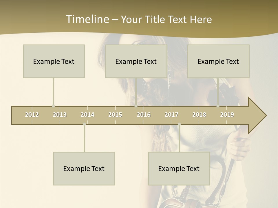 A Beautiful Woman Holding A Brown Purse Powerpoint Template PowerPoint Template