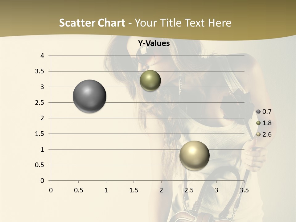 A Beautiful Woman Holding A Brown Purse Powerpoint Template PowerPoint Template