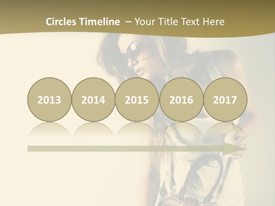 A Beautiful Woman Holding A Brown Purse Powerpoint Template PowerPoint Template