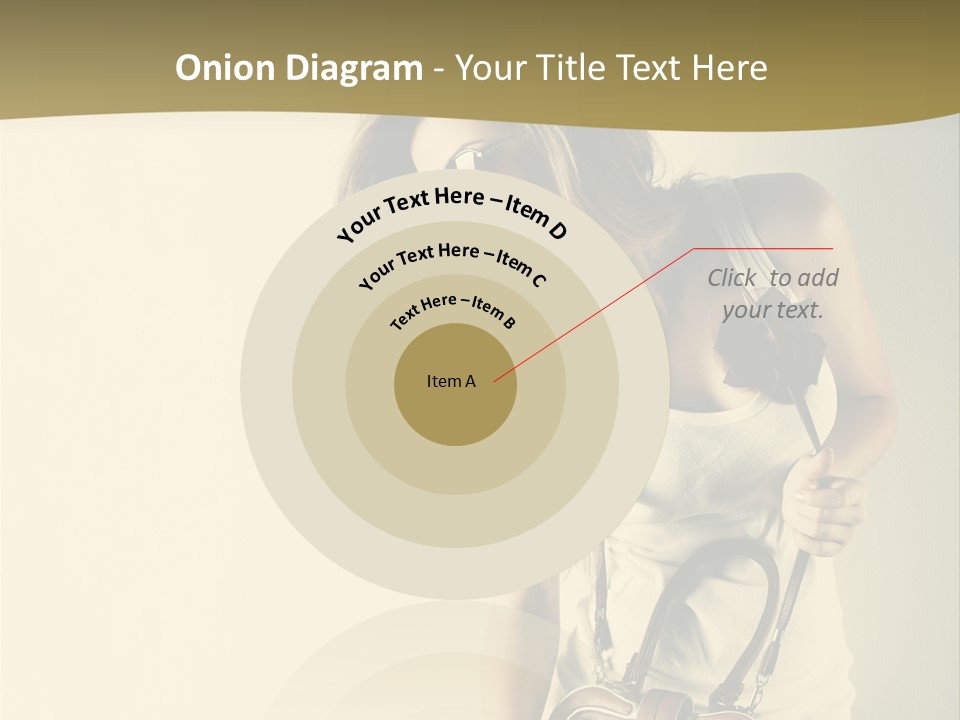 A Beautiful Woman Holding A Brown Purse Powerpoint Template PowerPoint Template