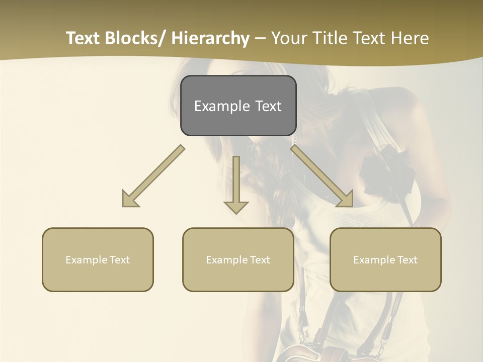 A Beautiful Woman Holding A Brown Purse Powerpoint Template PowerPoint Template