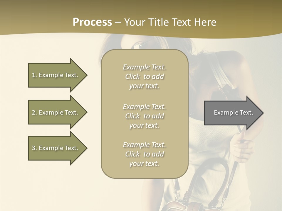 A Beautiful Woman Holding A Brown Purse Powerpoint Template PowerPoint Template