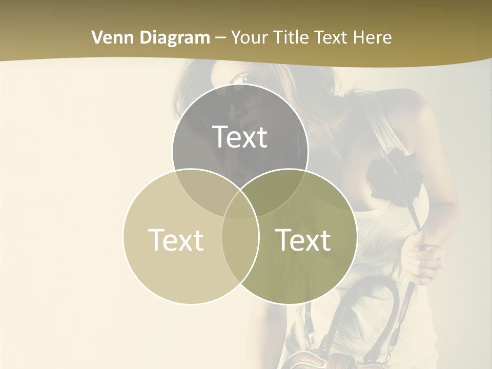 A Beautiful Woman Holding A Brown Purse Powerpoint Template PowerPoint Template