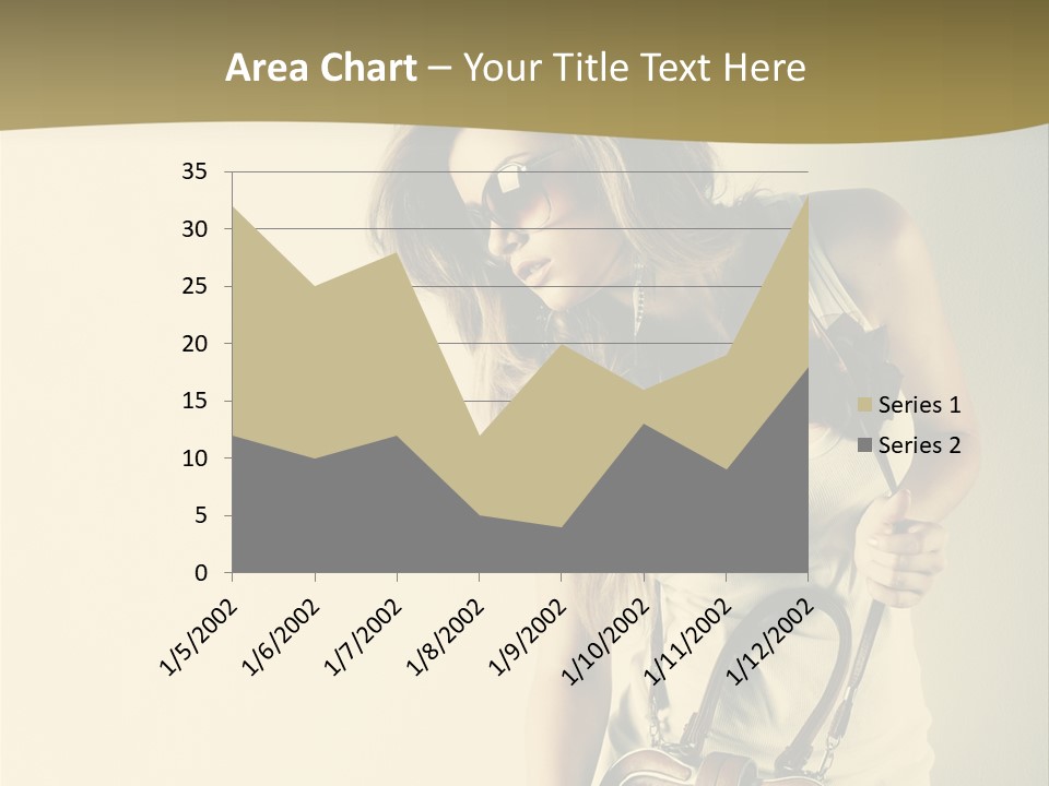 A Beautiful Woman Holding A Brown Purse Powerpoint Template PowerPoint Template