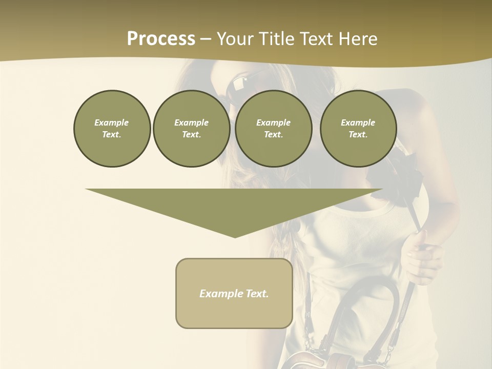 A Beautiful Woman Holding A Brown Purse Powerpoint Template PowerPoint Template