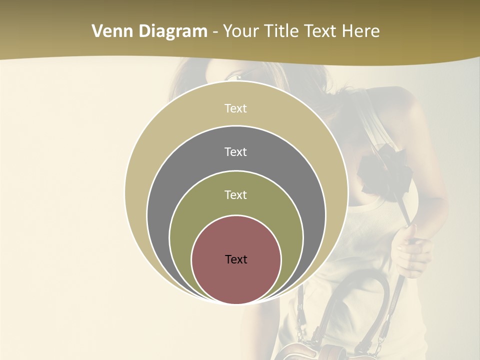 A Beautiful Woman Holding A Brown Purse Powerpoint Template PowerPoint Template