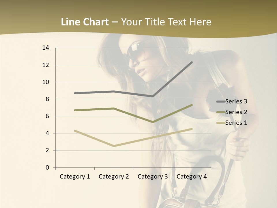 A Beautiful Woman Holding A Brown Purse Powerpoint Template PowerPoint Template