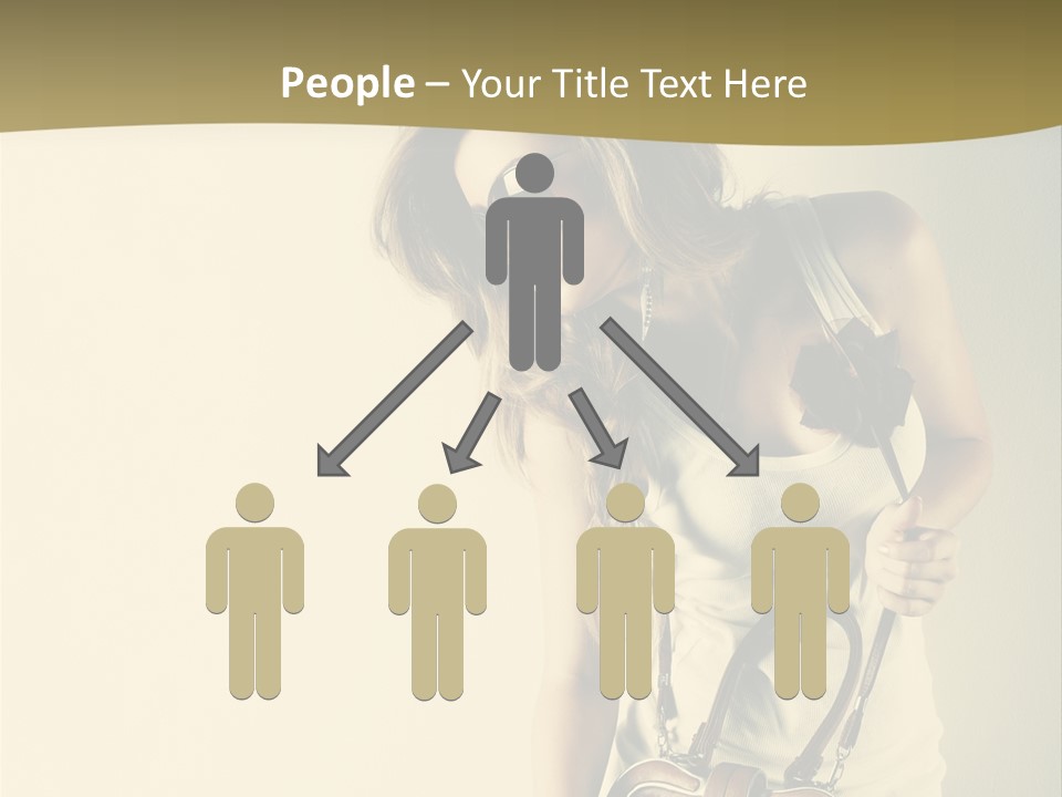 A Beautiful Woman Holding A Brown Purse Powerpoint Template PowerPoint Template