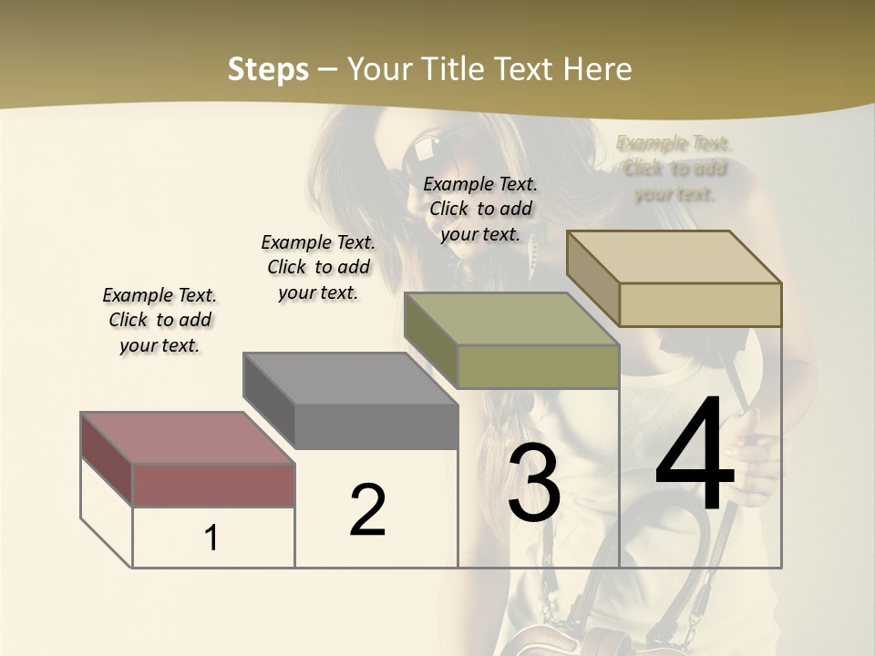 A Beautiful Woman Holding A Brown Purse Powerpoint Template PowerPoint Template