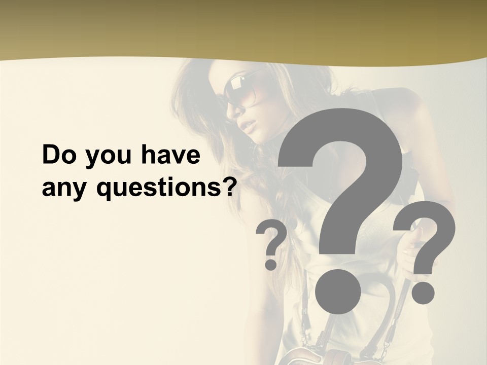 A Beautiful Woman Holding A Brown Purse Powerpoint Template PowerPoint Template