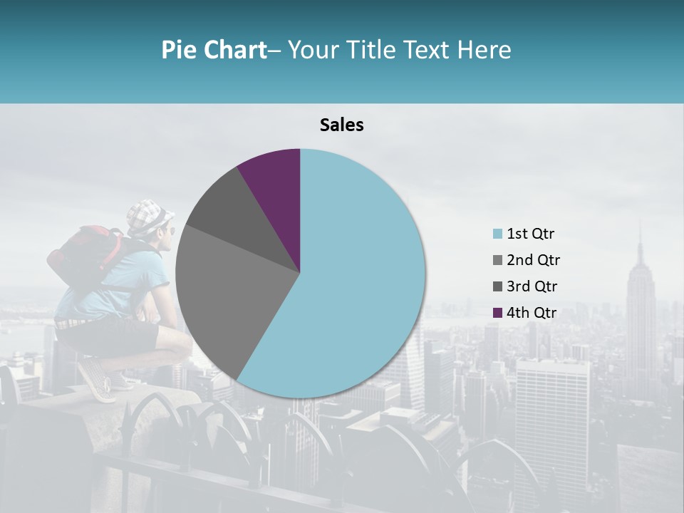 A Person Standing On Top Of A Building With A Backpack PowerPoint Template