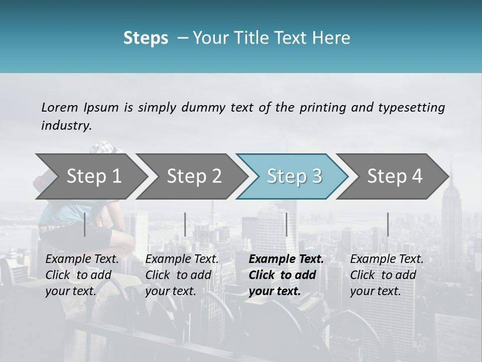 A Person Standing On Top Of A Building With A Backpack PowerPoint Template