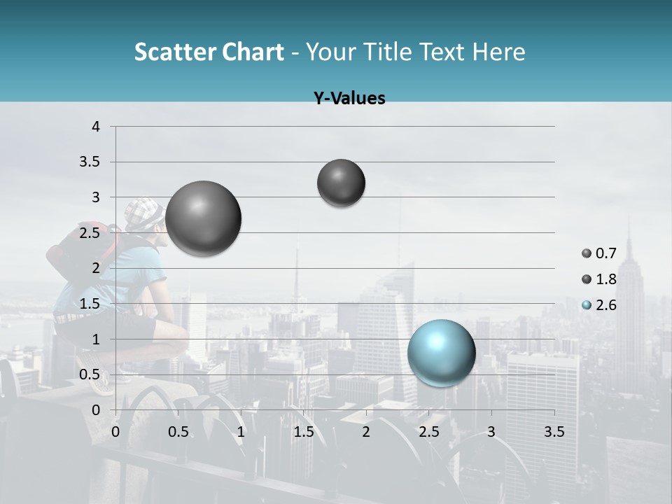 A Person Standing On Top Of A Building With A Backpack PowerPoint Template