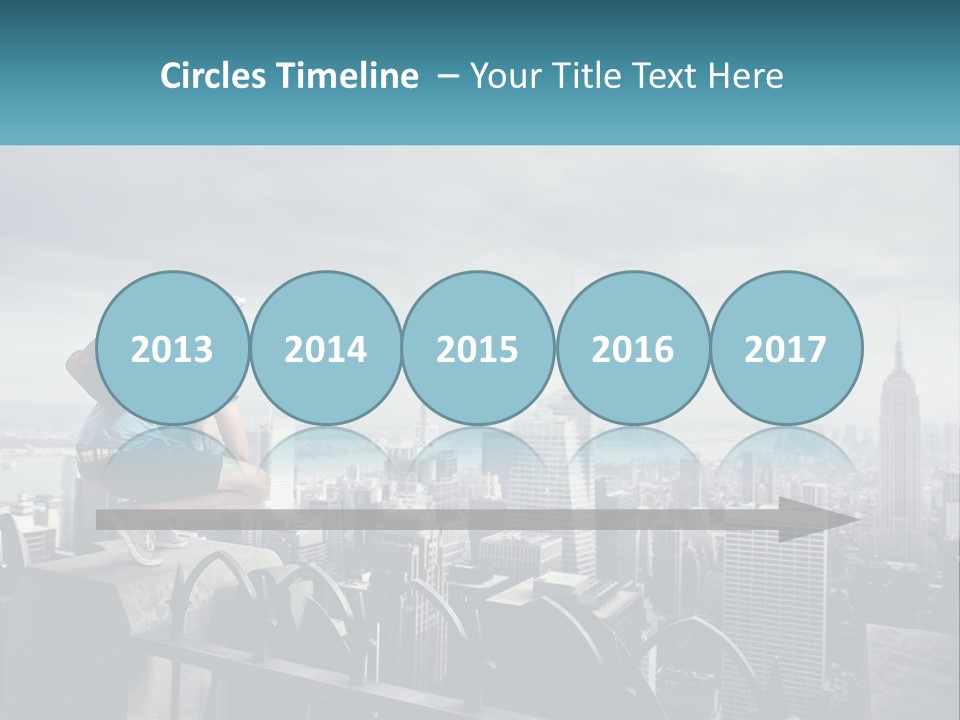 A Person Standing On Top Of A Building With A Backpack PowerPoint Template