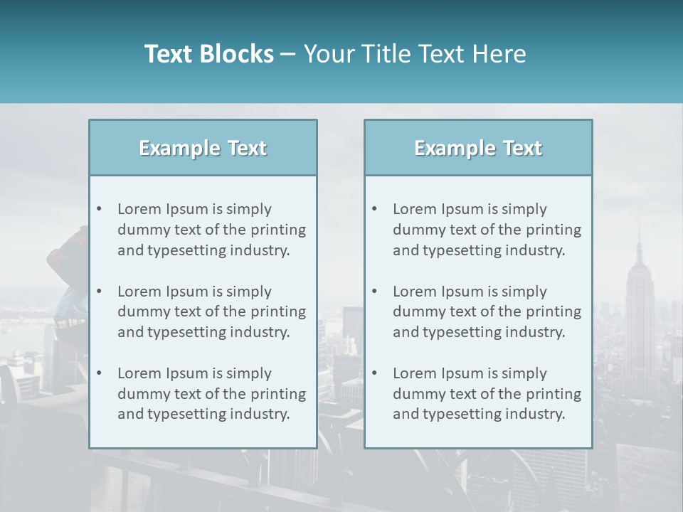 A Person Standing On Top Of A Building With A Backpack PowerPoint Template
