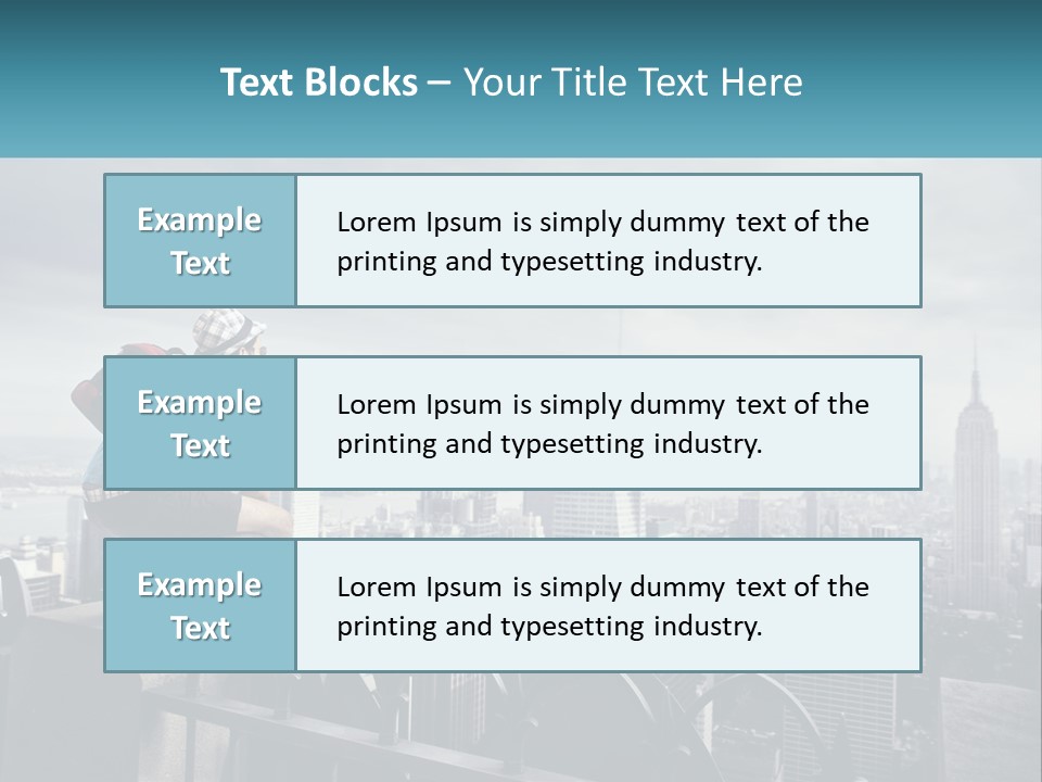 A Person Standing On Top Of A Building With A Backpack PowerPoint Template