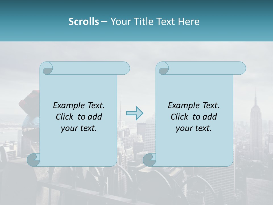 A Person Standing On Top Of A Building With A Backpack PowerPoint Template