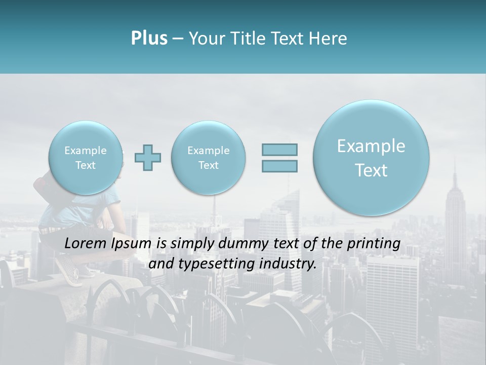 A Person Standing On Top Of A Building With A Backpack PowerPoint Template
