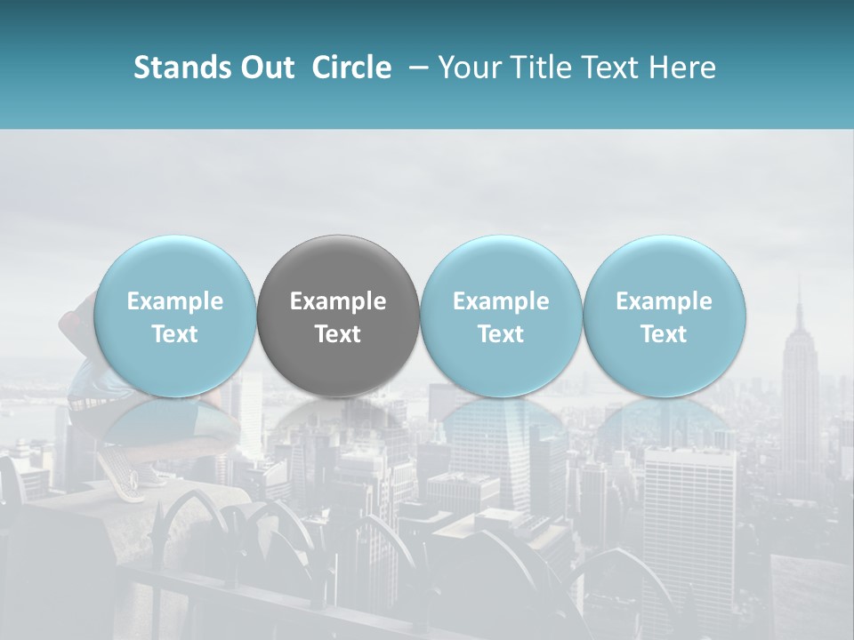 A Person Standing On Top Of A Building With A Backpack PowerPoint Template