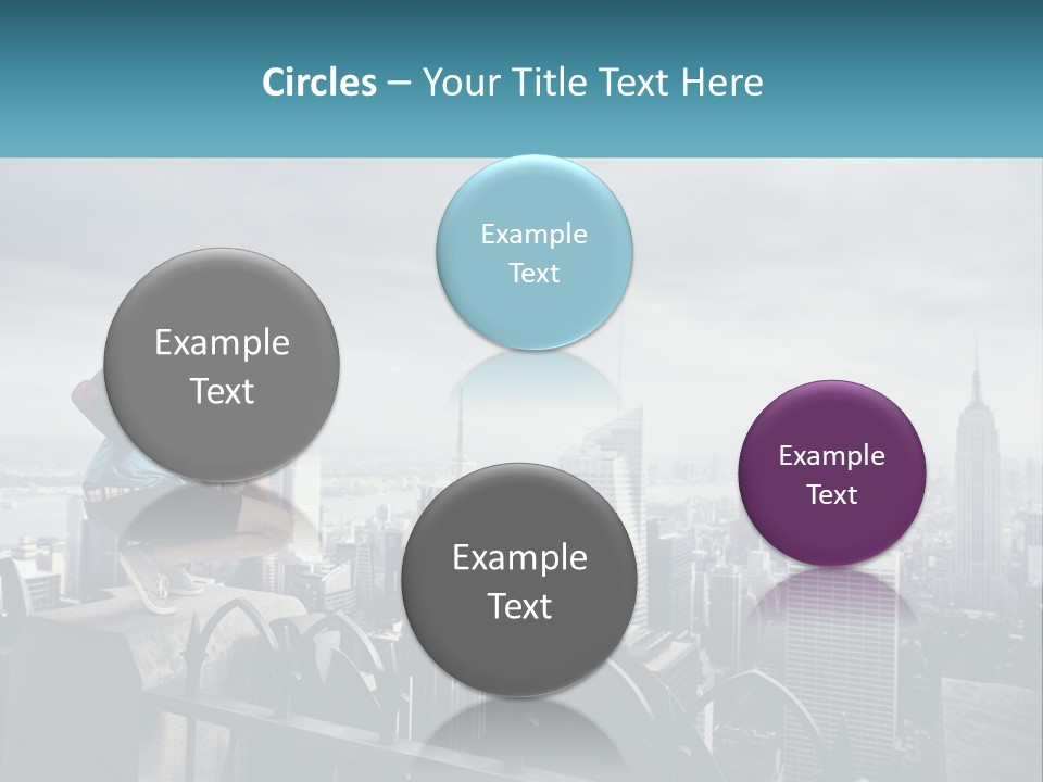 A Person Standing On Top Of A Building With A Backpack PowerPoint Template