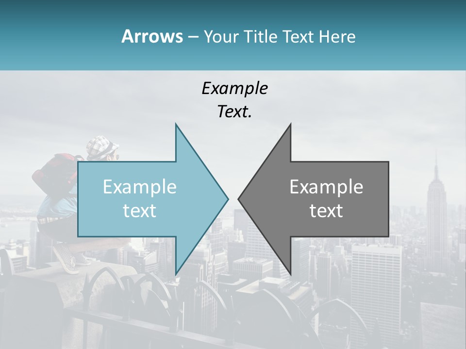 A Person Standing On Top Of A Building With A Backpack PowerPoint Template