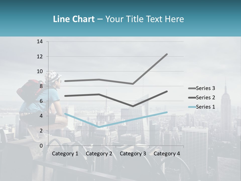 A Person Standing On Top Of A Building With A Backpack PowerPoint Template