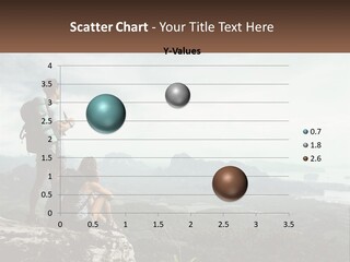 A Couple Of People Sitting On Top Of A Mountain PowerPoint Template